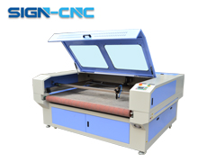 SIGN-1610 лазерный резак ткани с автоматической подачей